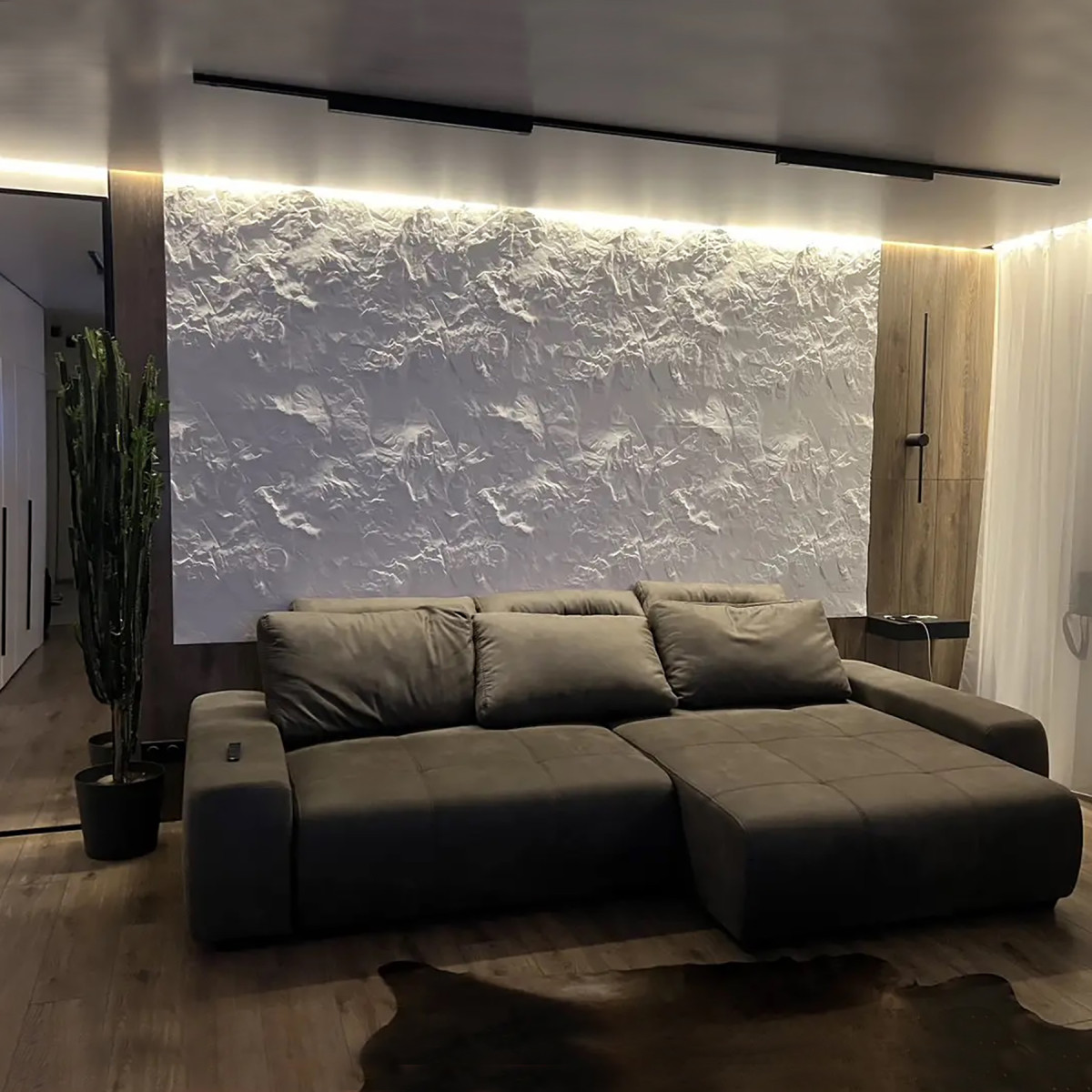 Гіпсові 3D панелі барельєф Бескид (ефект скелі)