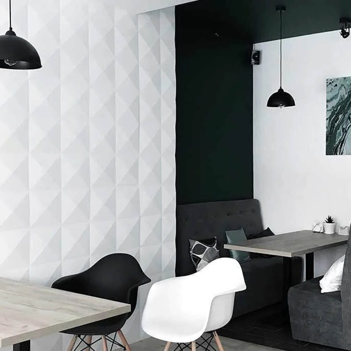 Гіпсові 3D панелі Giza (Гіза) — Піраміда 500×500 мм