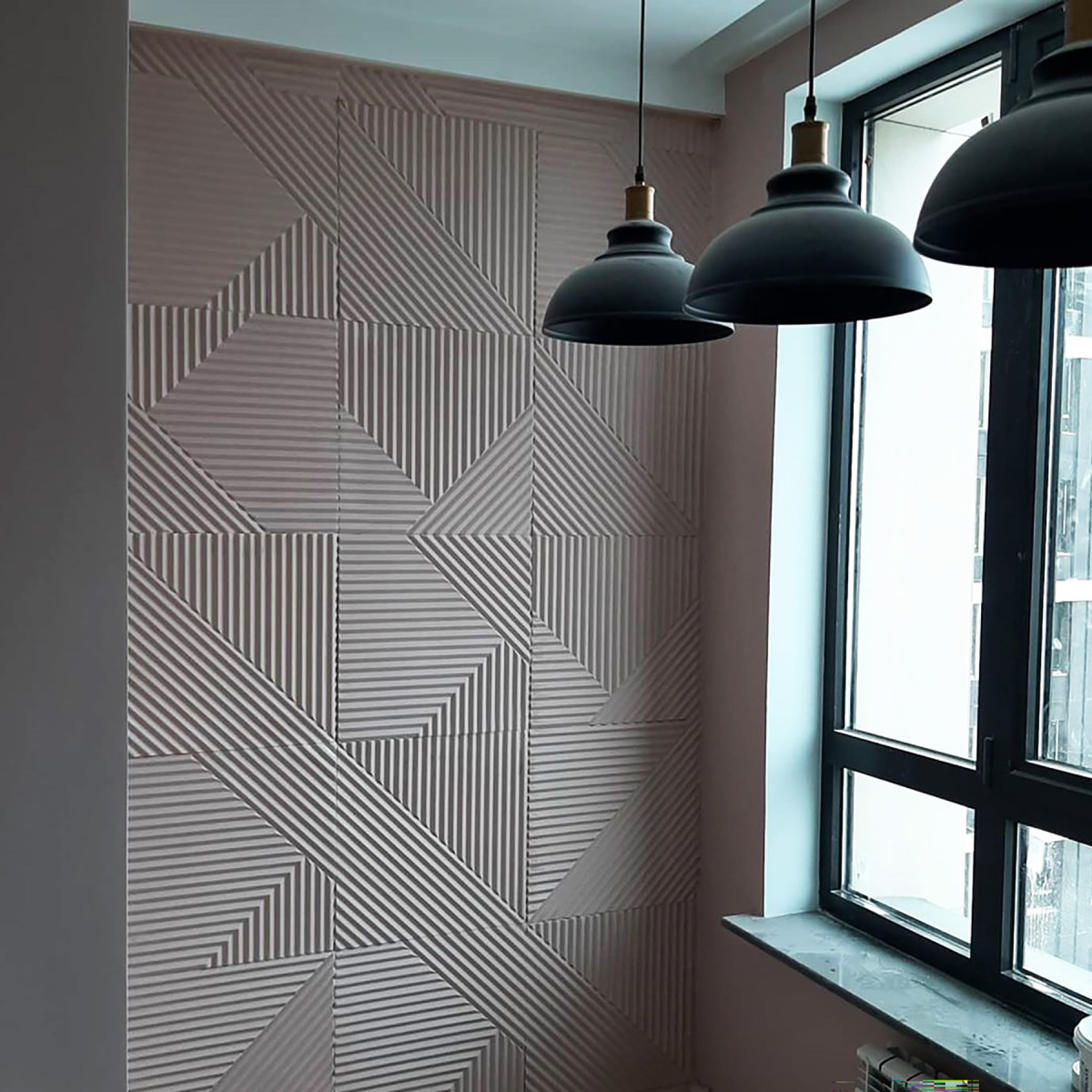 Гіпсові 3D панелі «Hatch» стінові