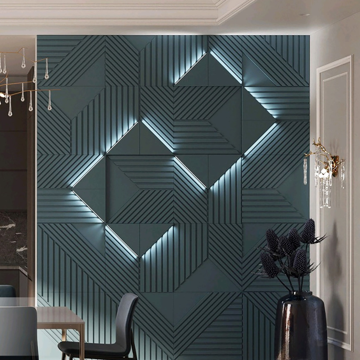 Гіпсові 3D панелі Pifagor з підсвіткою