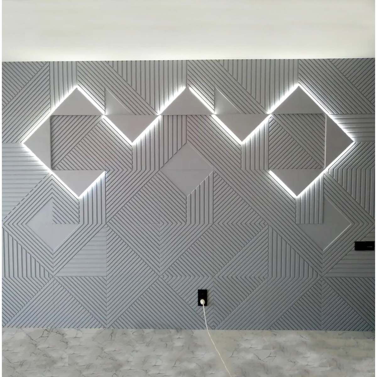 Гіпсові 3D панелі Pifagor з підсвіткою