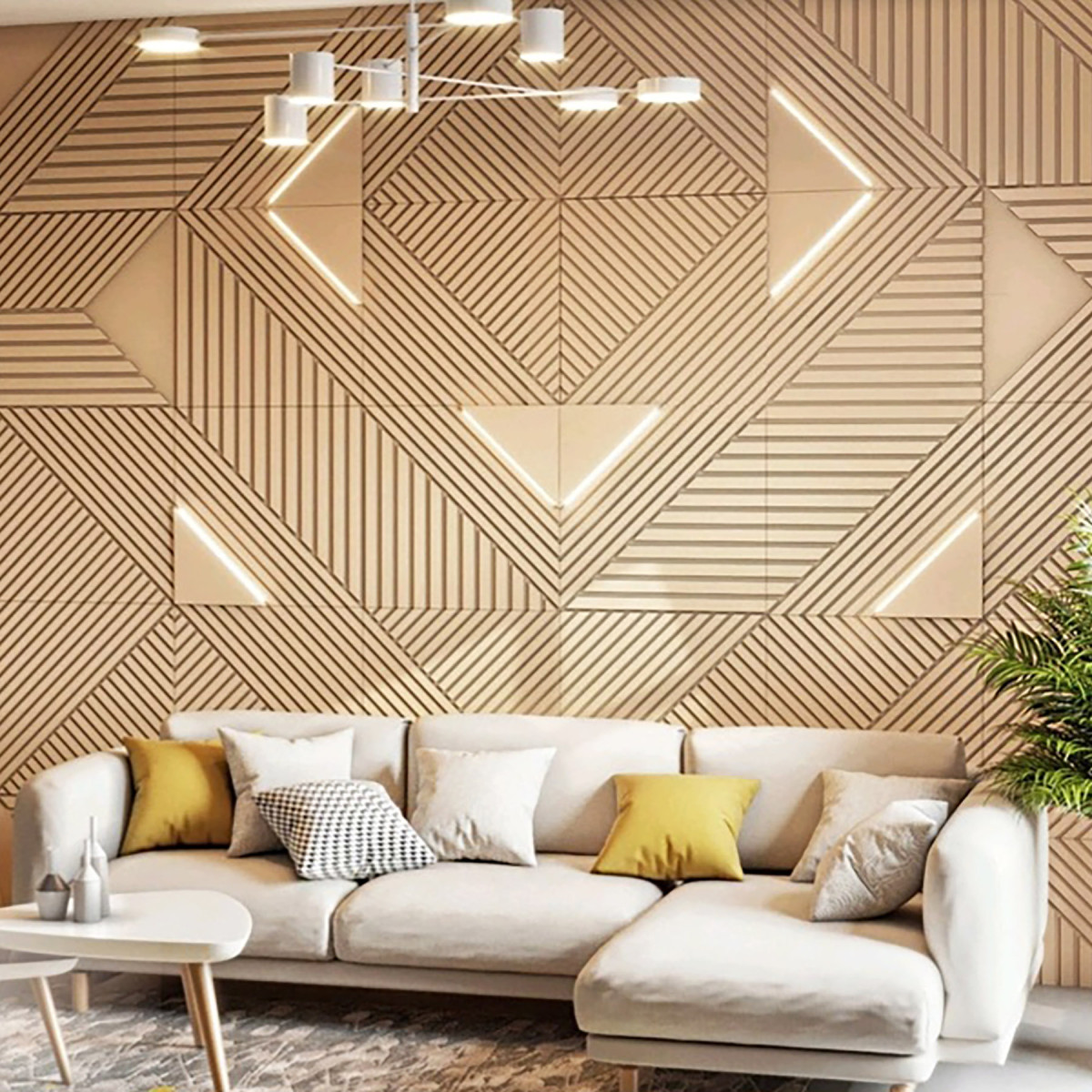 Гіпсові 3D панелі Pifagor з підсвіткою