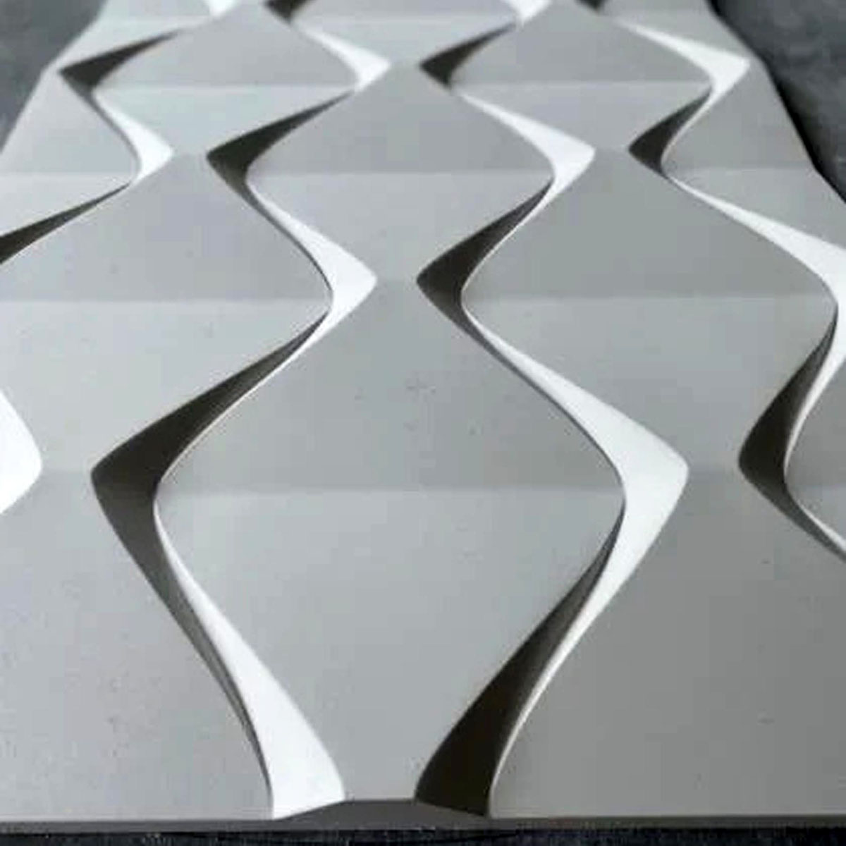 Гіпсова 3D панель «Пірамідки» 50x50 см