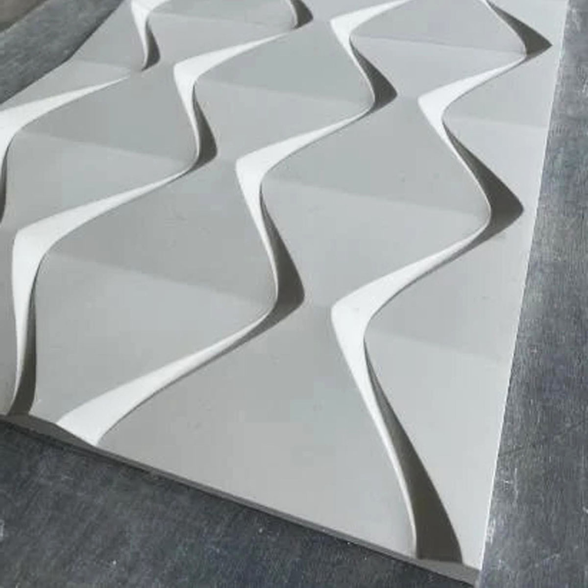 Гіпсова 3D панель «Пірамідки» 50x50 см