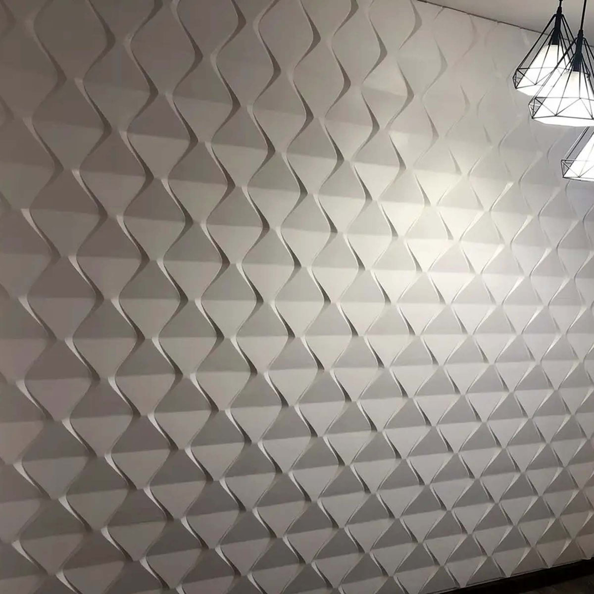 Гіпсова 3D панель «Пірамідки» 50x50 см