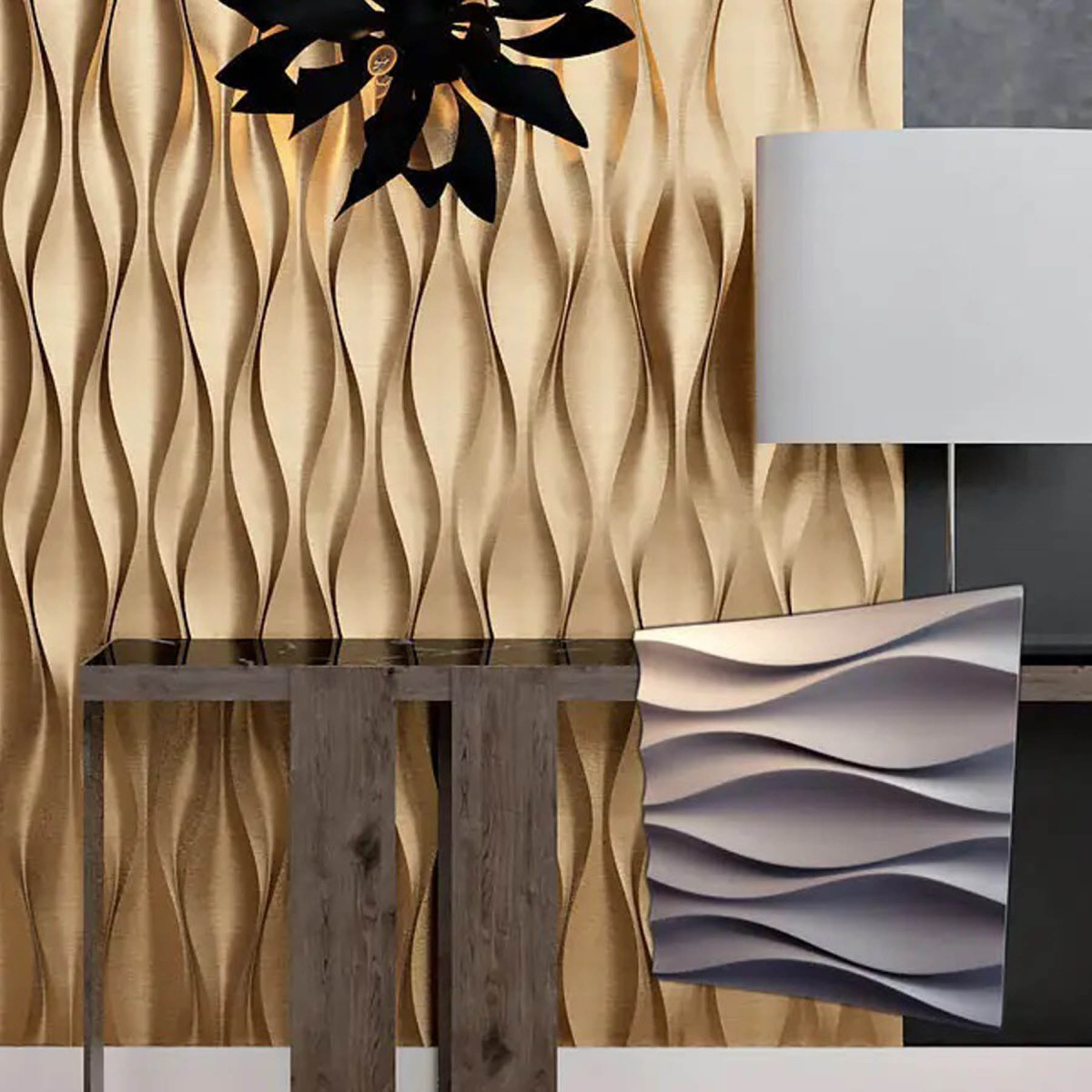 Гіпсові 3D панелі «Бутони»