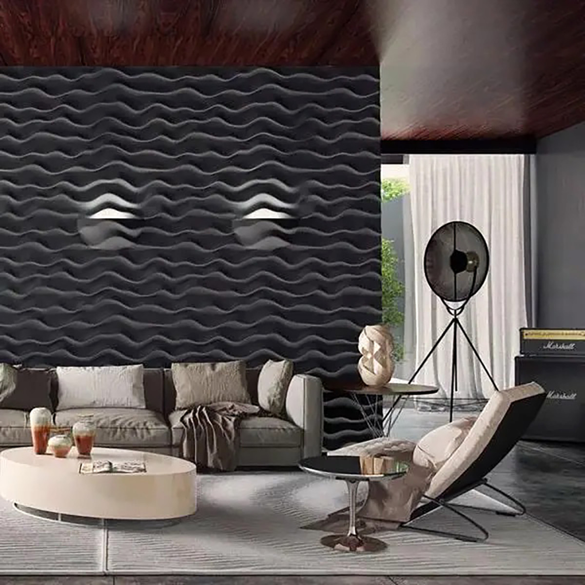 Декоративні гіпсові 3Д панелі ЕФІР для внутрішнього оздоблення стін