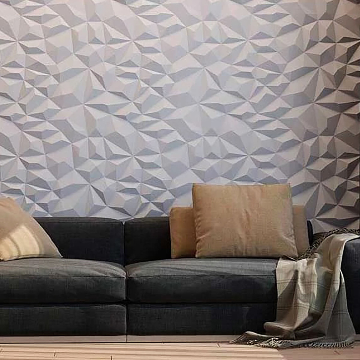 Гіпсові 3D-панелі Кристали для стін