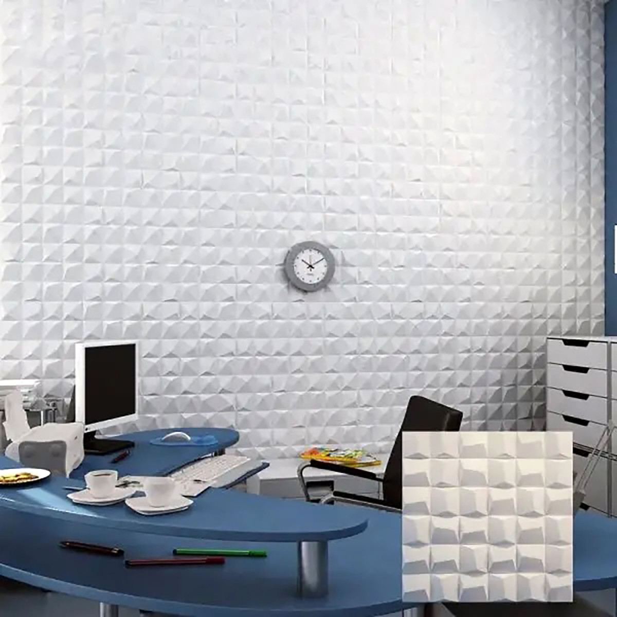 Гіпсові 3D панелі «Матриця» 50/50