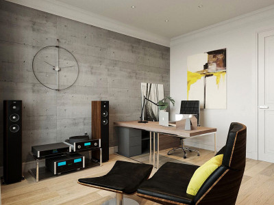 Декоративна штукатурка під бетон в сучасній квартирі