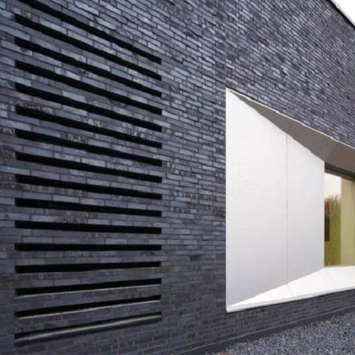 Фасадна плитка Рігель Графіт довгого формату