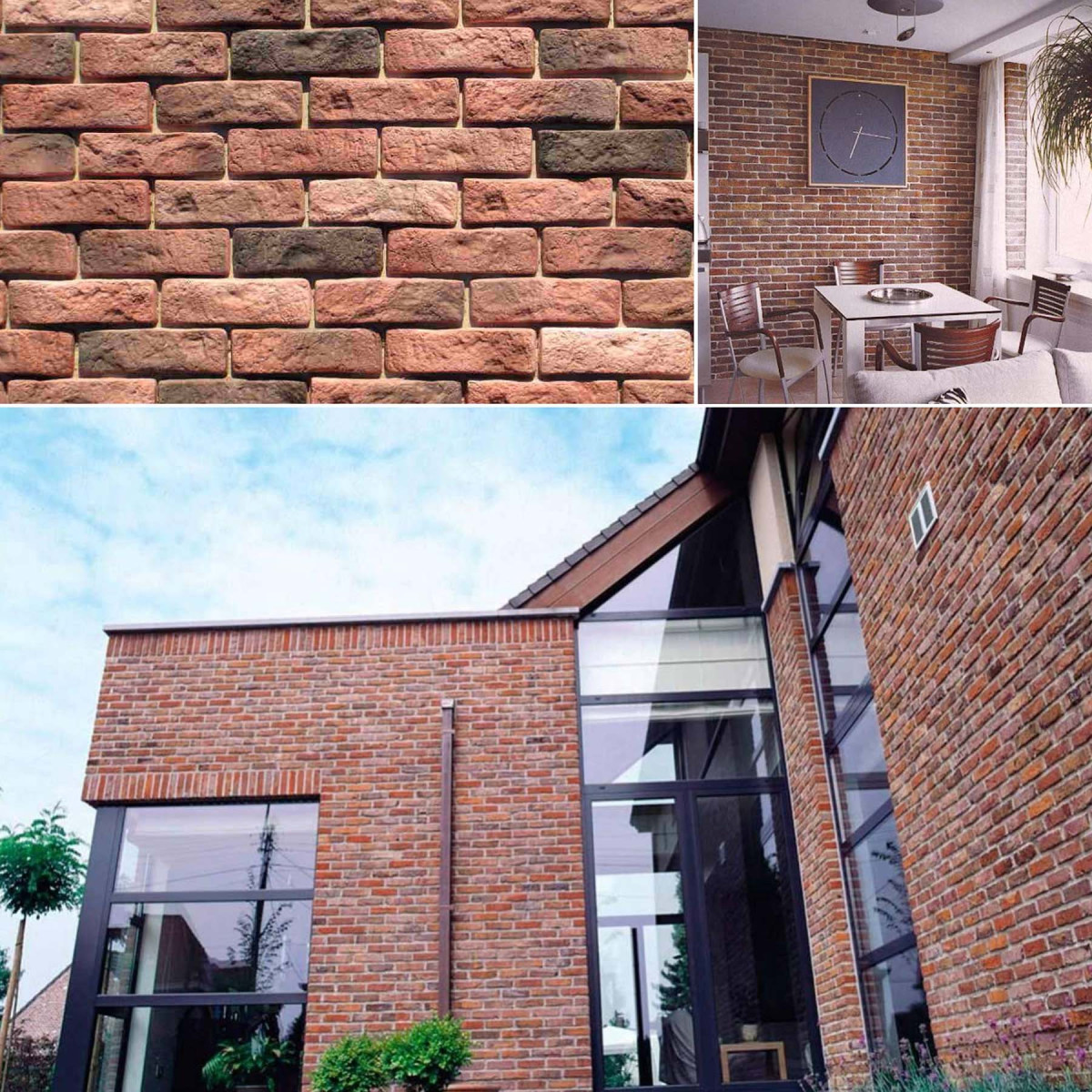 Декоративна плитка Рустик колір «Фламінго» для облицювання фасадів