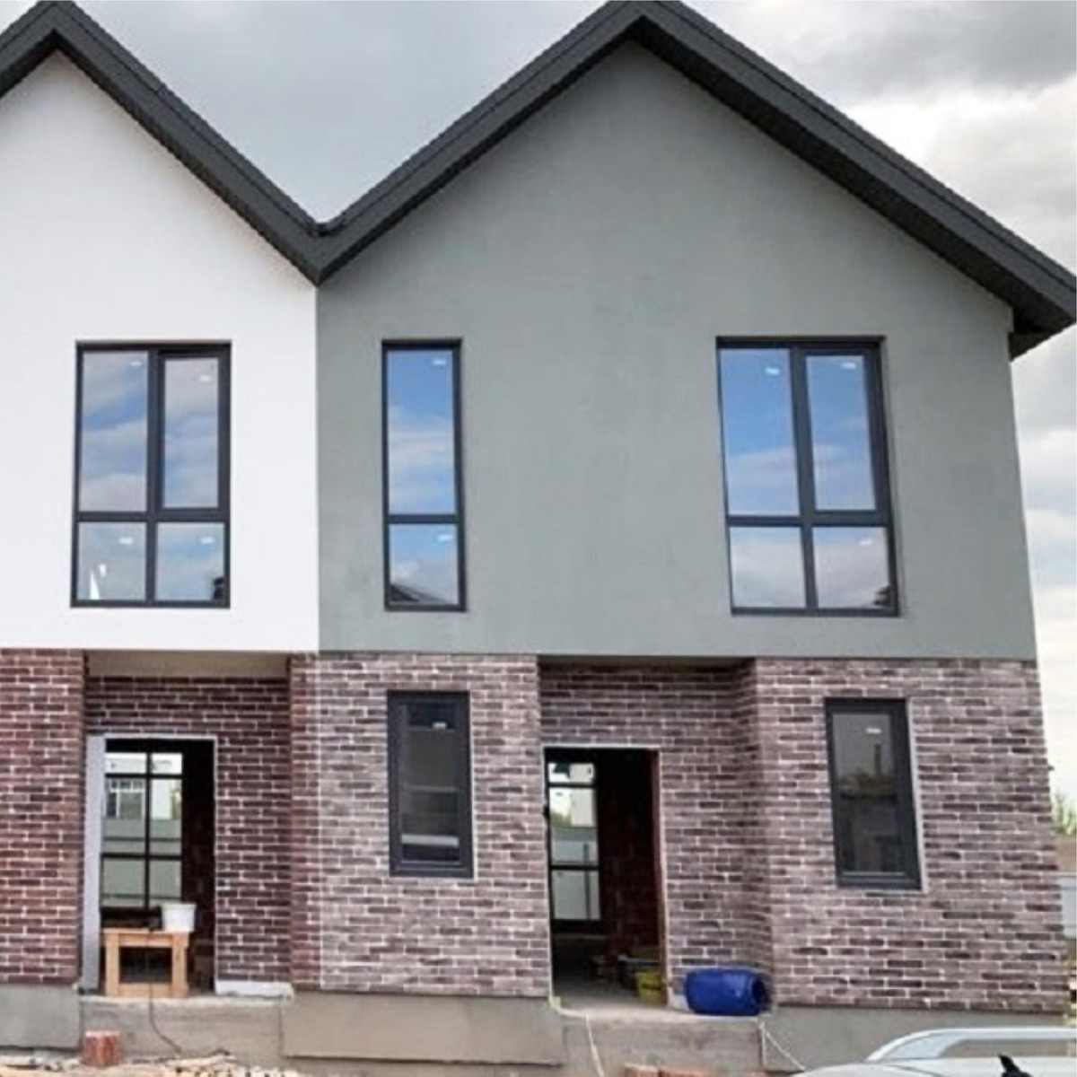 Фасадна клінкерна цегла Стара Прага колір Димчастий кварц