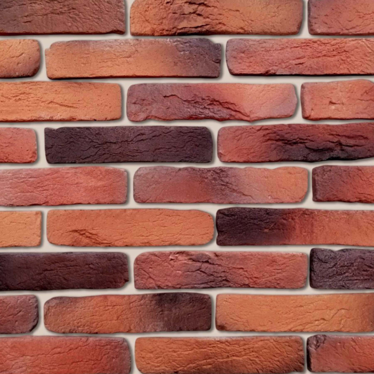 Декоративна цегла Стара Прага червона з підпалом