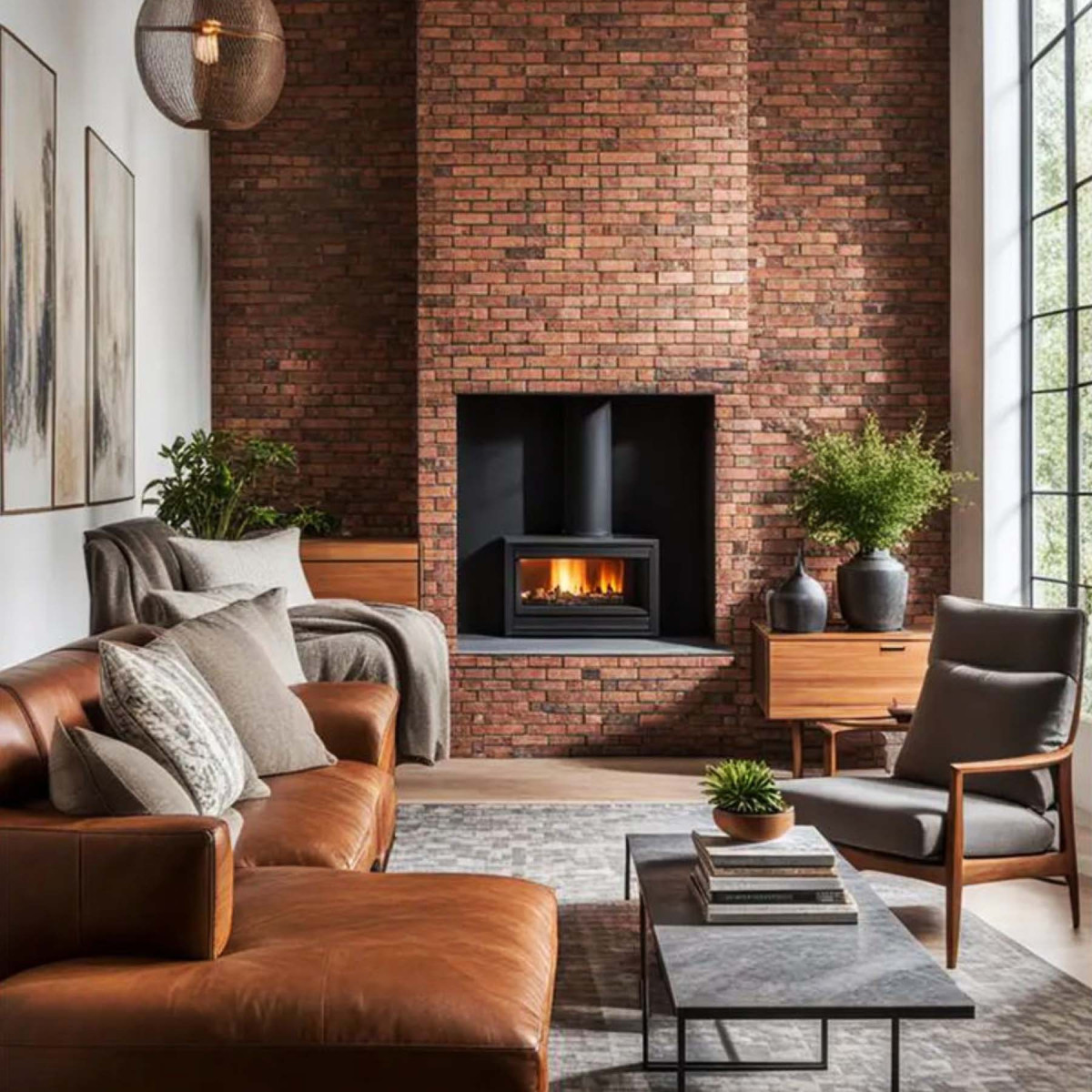 Декоративна цегла Стара Прага червона з підпалом