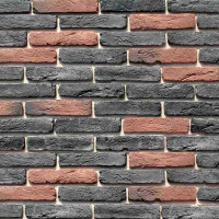 Декоративна плитка Стара Прага колір «Графітово-Бордовий мікс»