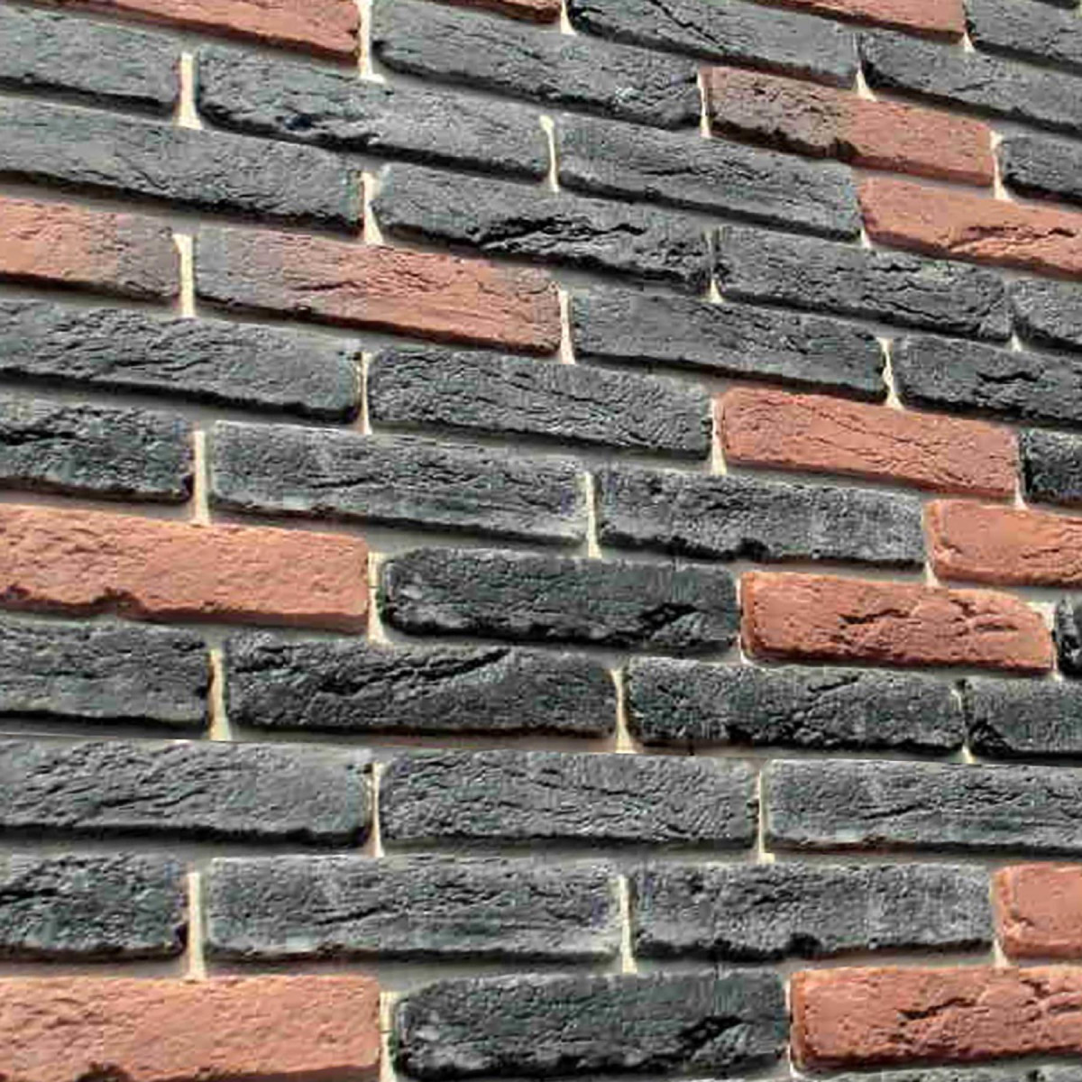 Декоративна плитка Стара Прага колір «Графітово-Бордовий мікс»