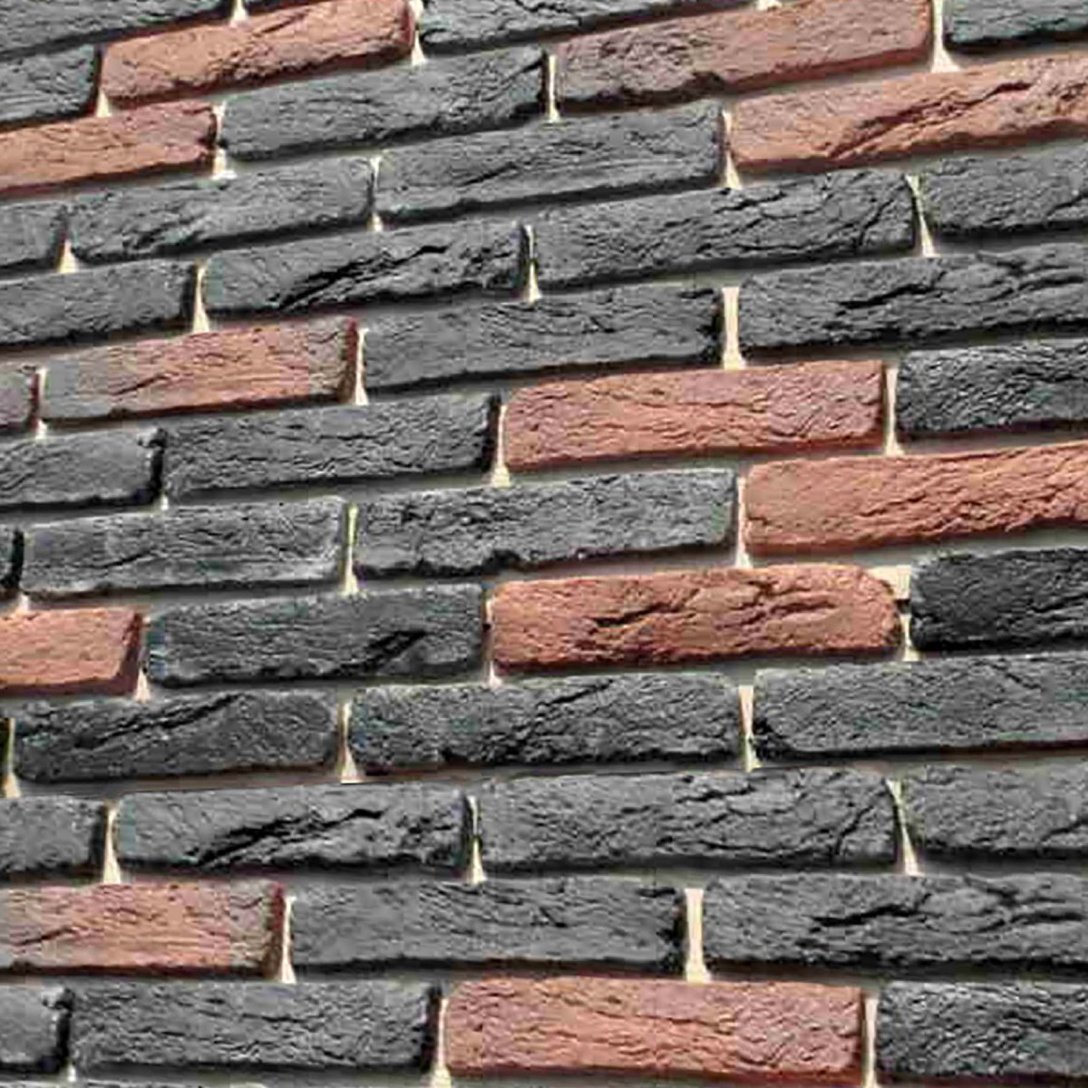 Декоративна плитка Стара Прага колір «Графітово-Бордовий мікс»