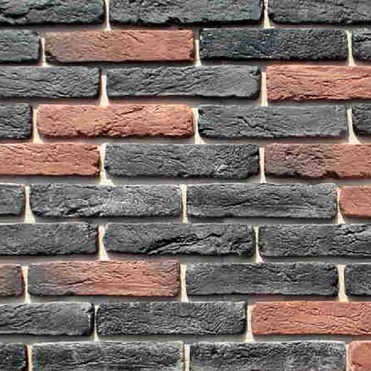 Декоративна плитка Стара Прага колір «Графітово-Бордовий мікс»