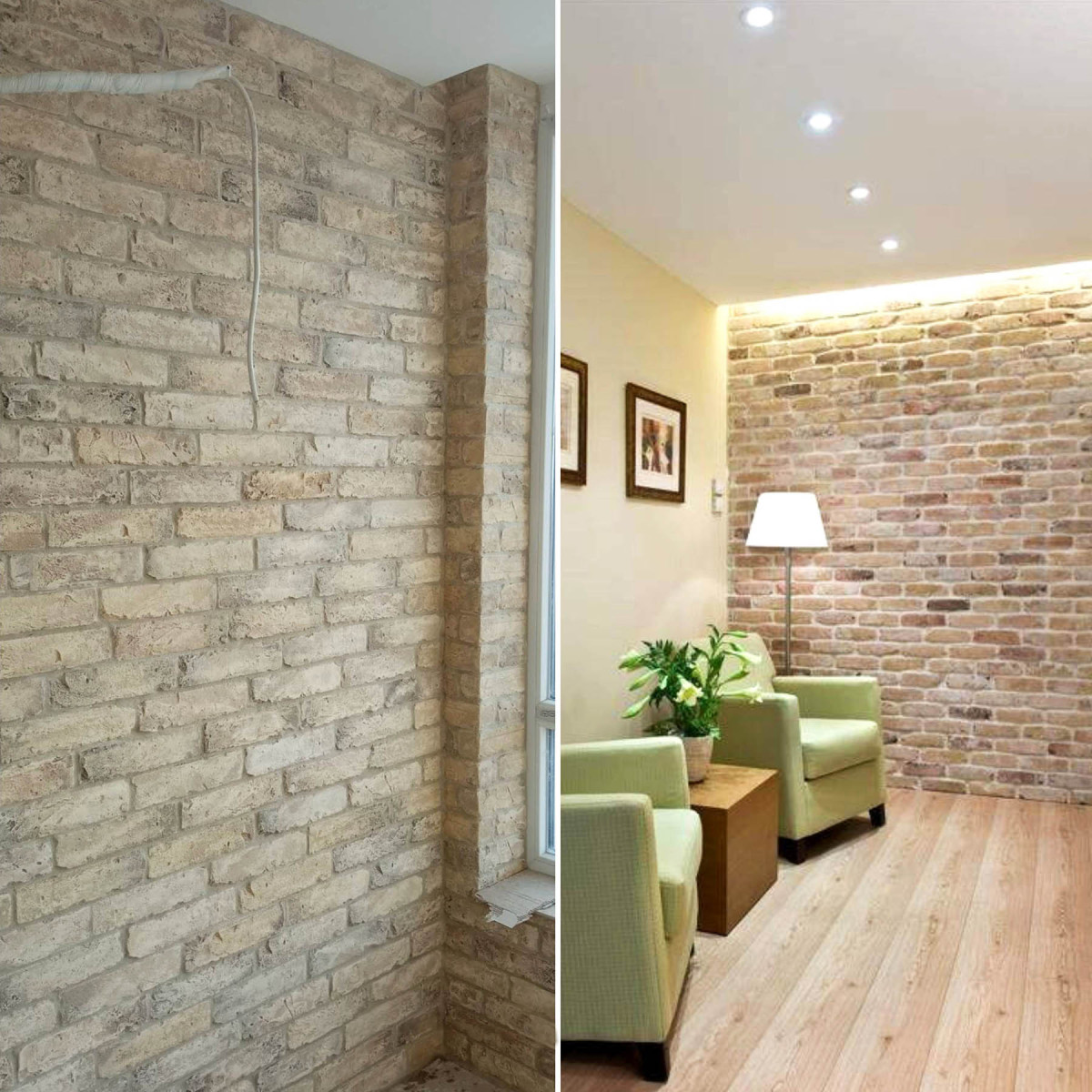 Декоративна плитка під цеглу Стара Прага колір «Кава з молоком»