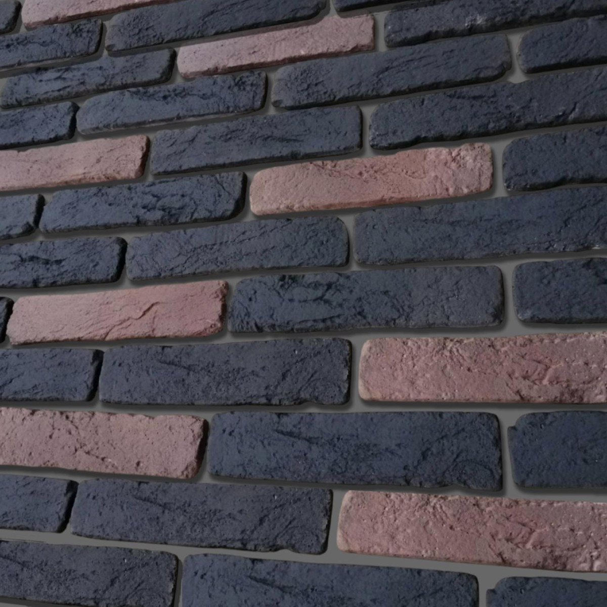 Декоративна фасадна плитка Стара Прага Графіт-Каштан мікс