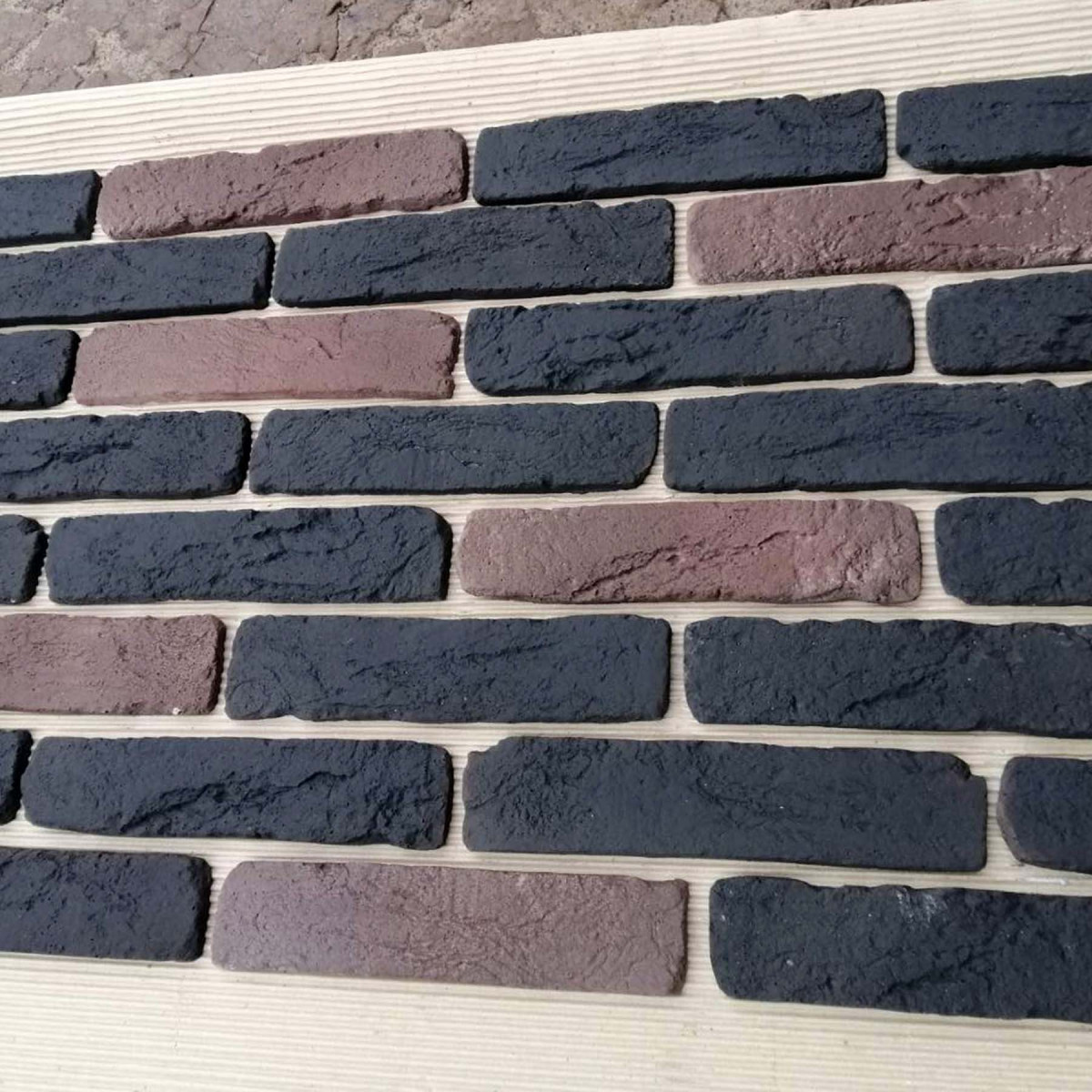 Декоративна фасадна плитка Стара Прага Графіт-Каштан мікс