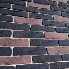 Декоративна фасадна плитка Стара Прага Графіт-Каштан мікс