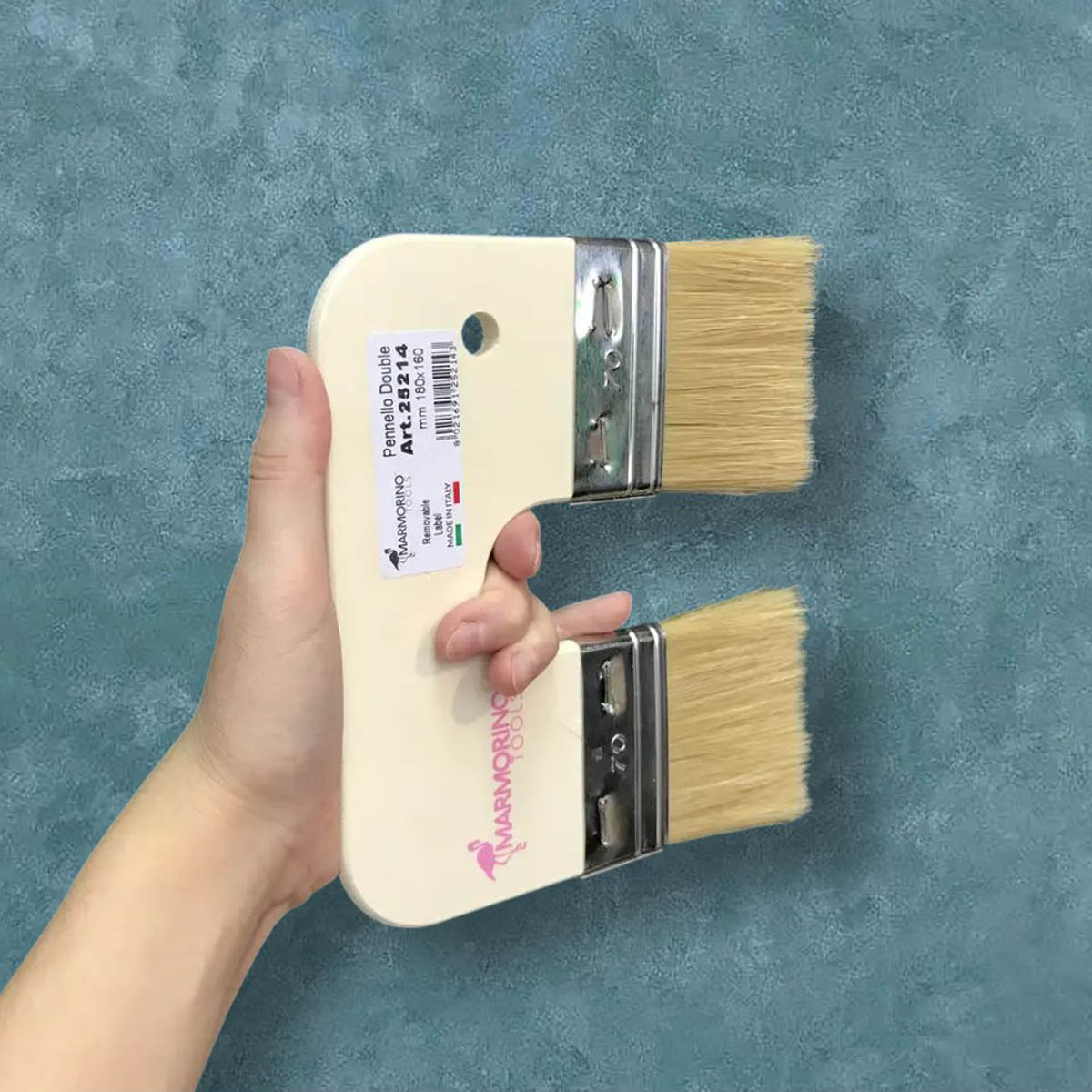 Подвійний пензель-щітка Marmorino Tools Double Brosse - 180x160 мм