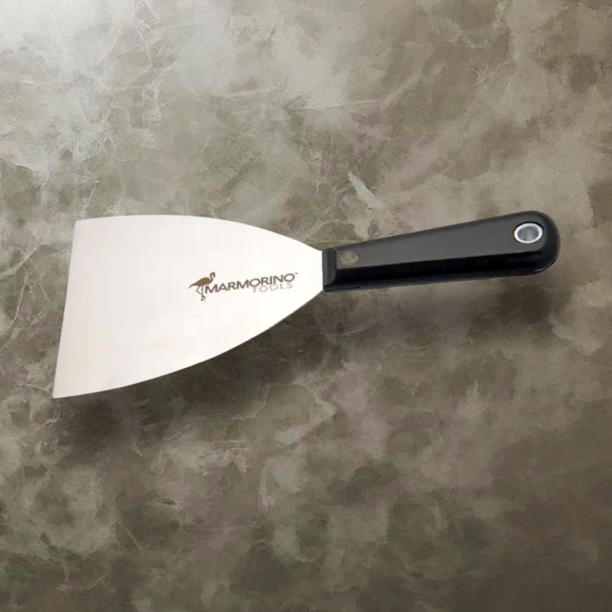 Шпатель Scraper Inox Sharp з гострими кутами - 80 мм «Marmorino Tools»