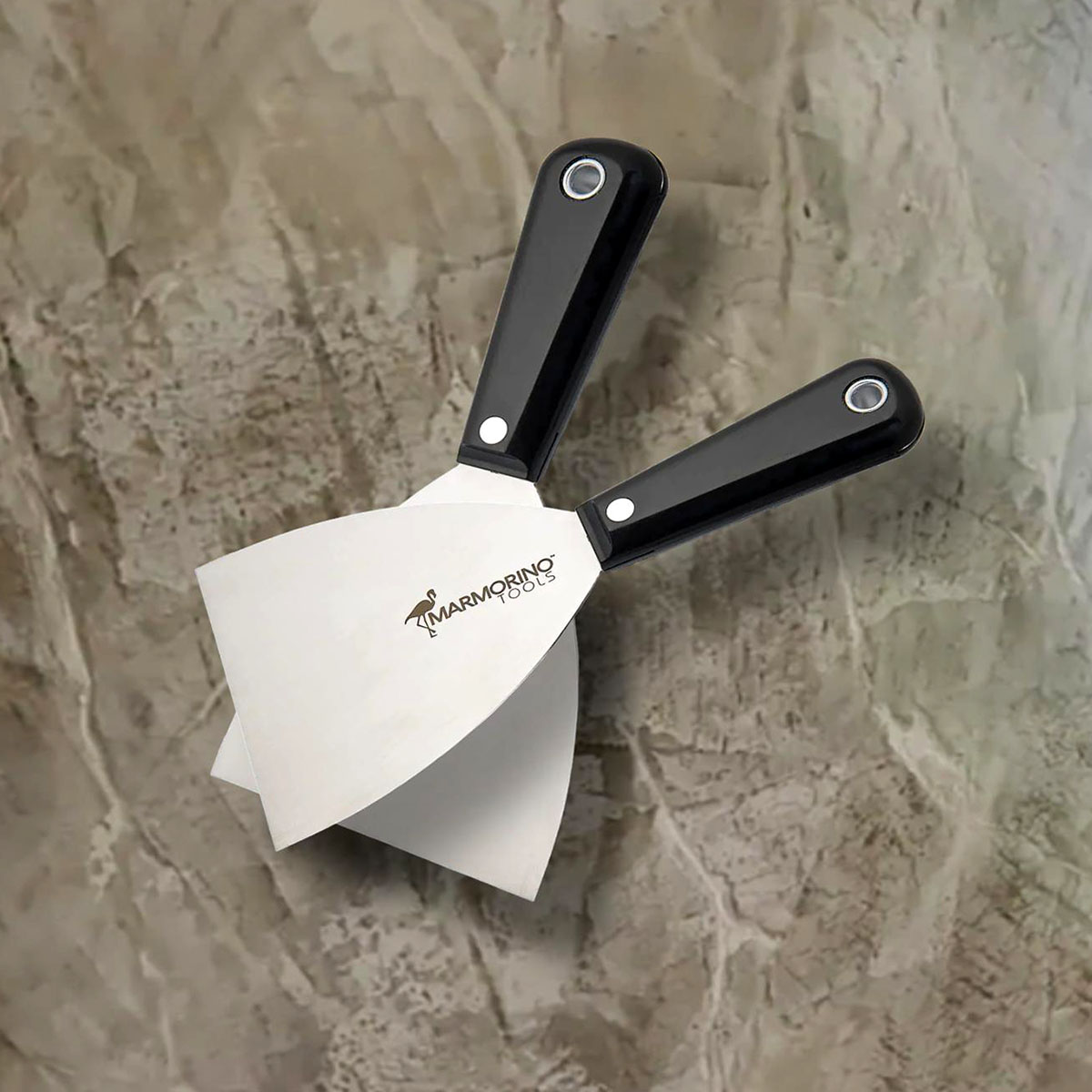 Шпатель Scraper Inox Sharp з гострими кутами - 80 мм «Marmorino Tools»