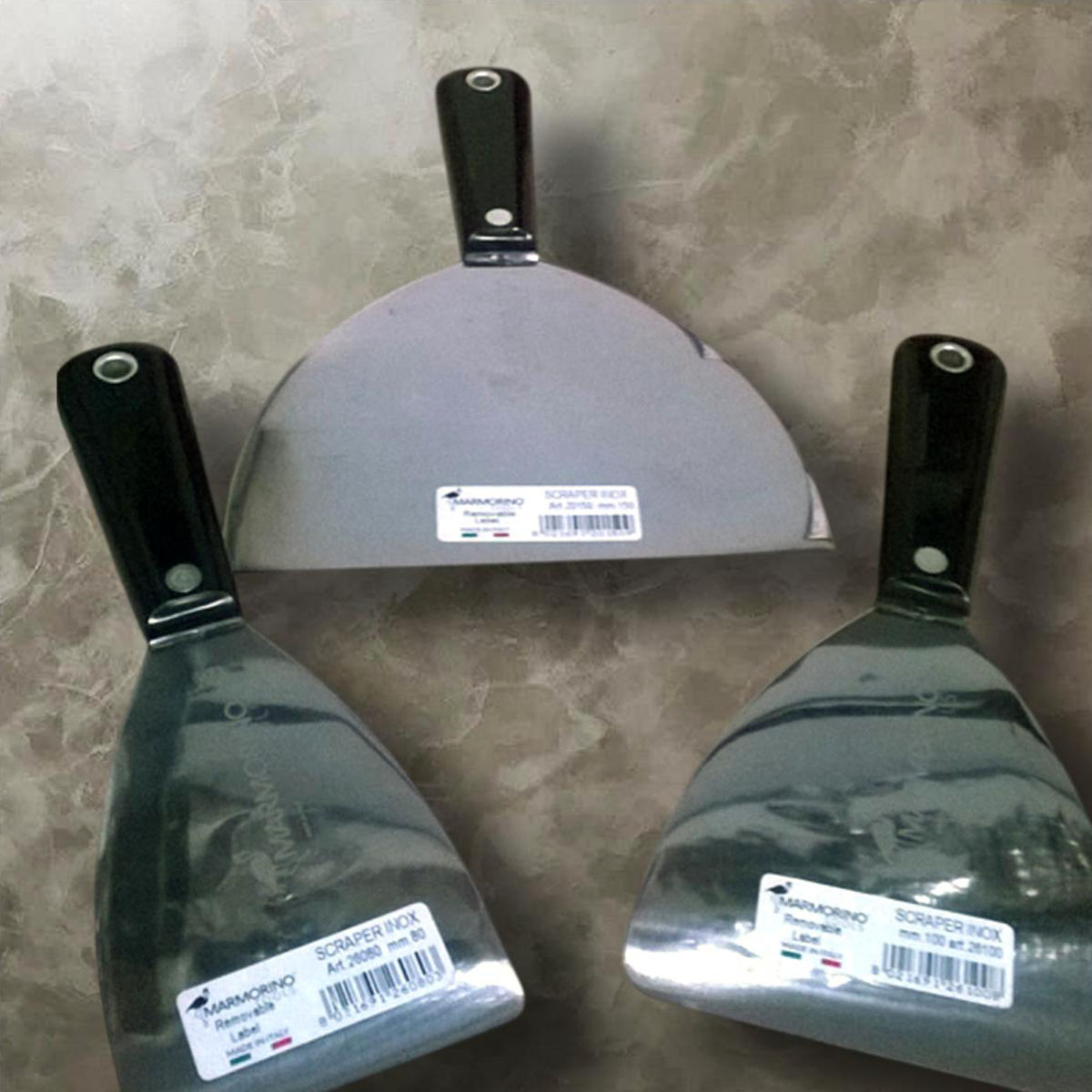 Шпатель Scraper Inox з заокругленими кутами - 80 мм «Marmorino Tools»