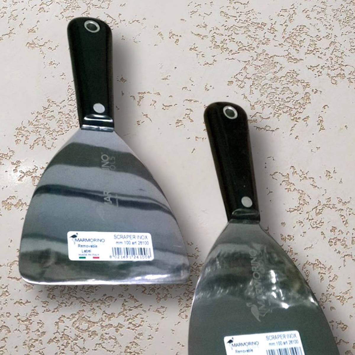 Шпатель Scraper Inox з заокругленими кутами - 80 мм «Marmorino Tools»