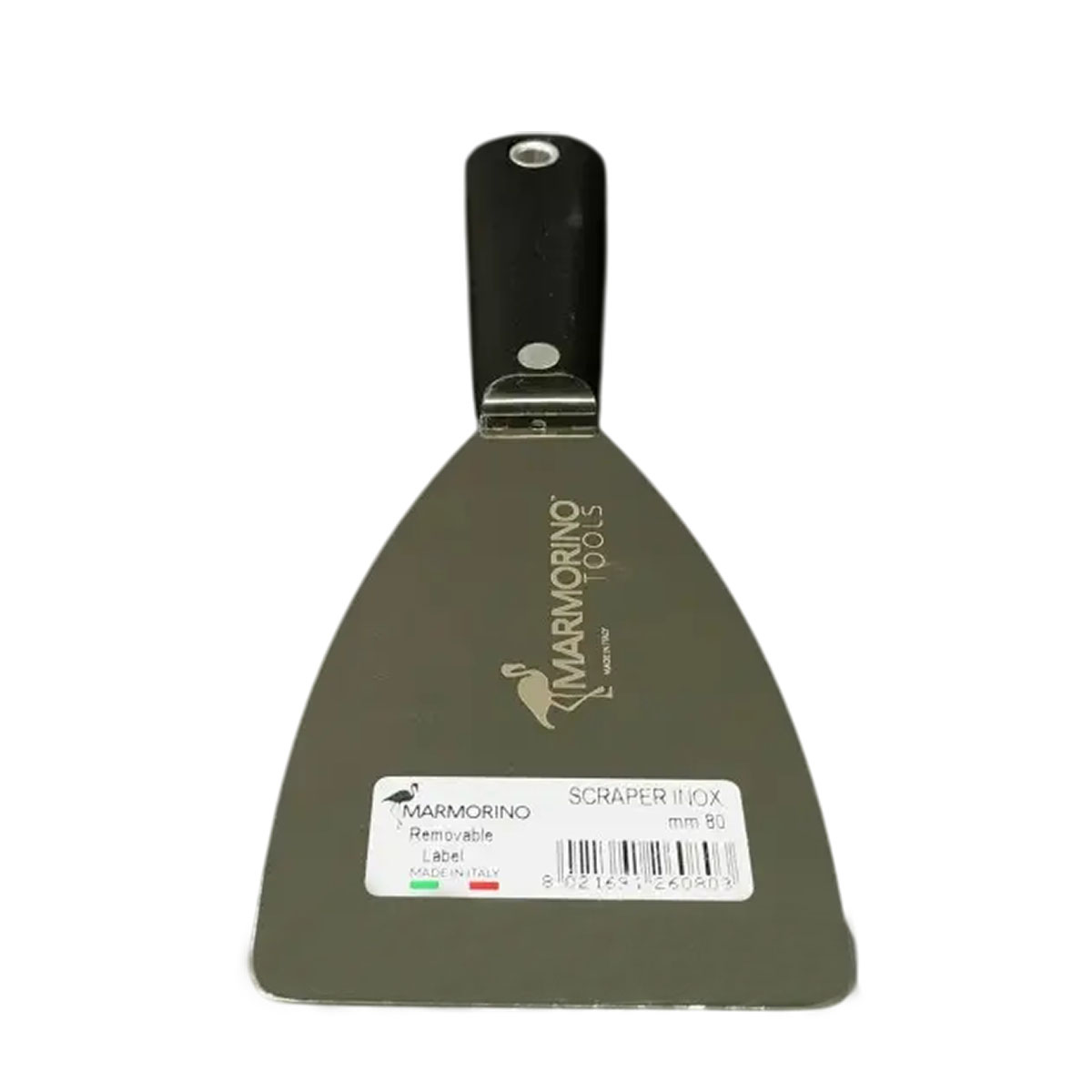 Шпатель Scraper Inox з заокругленими кутами - 80 мм «Marmorino Tools»