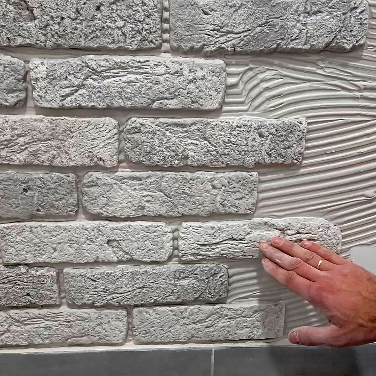 Гіпсова плитка «Лофт» Сіра 1 кв.м