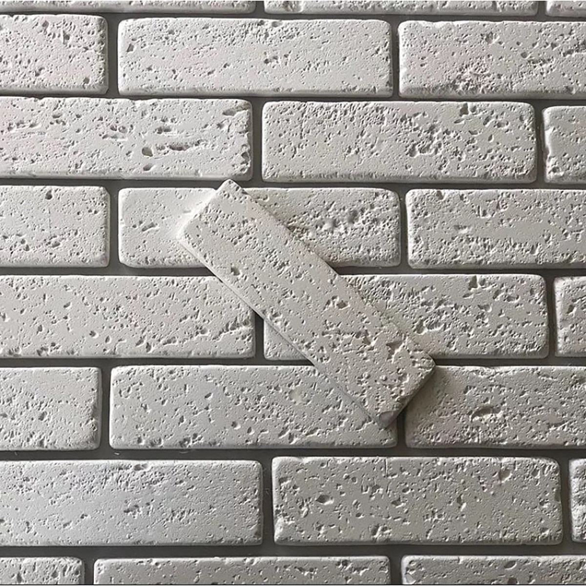 Гіпсова плитка Травертин біла 0.5 кв.м