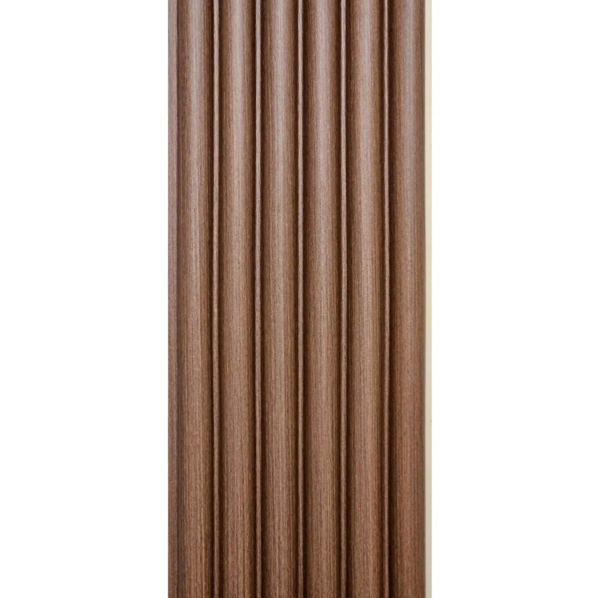Рейка декоративна WPC кругла стінова 3000х152х15мм Каштан SW-00001872