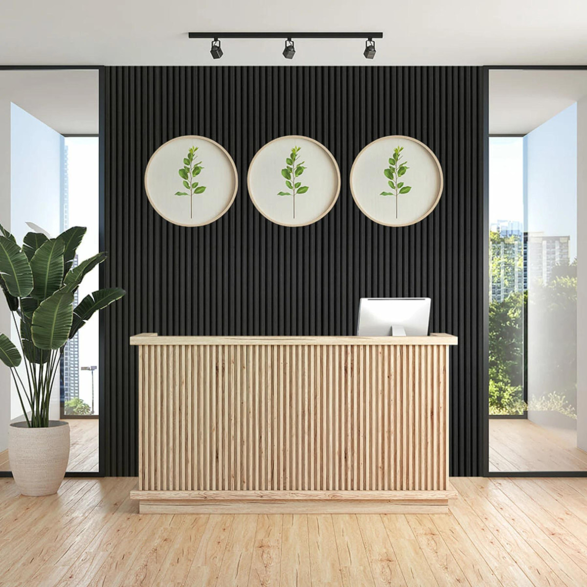 Рейка декоративна WPC стінова 3000х160х23мм Антрацит SW-00001532