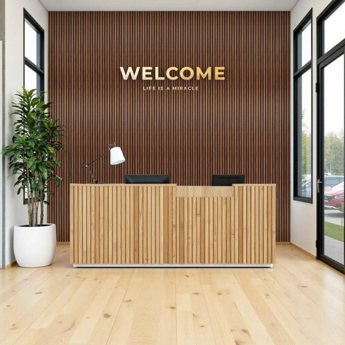 Рейка декоративна WPC стінова 3000х160х23мм Каштан SW-00001536