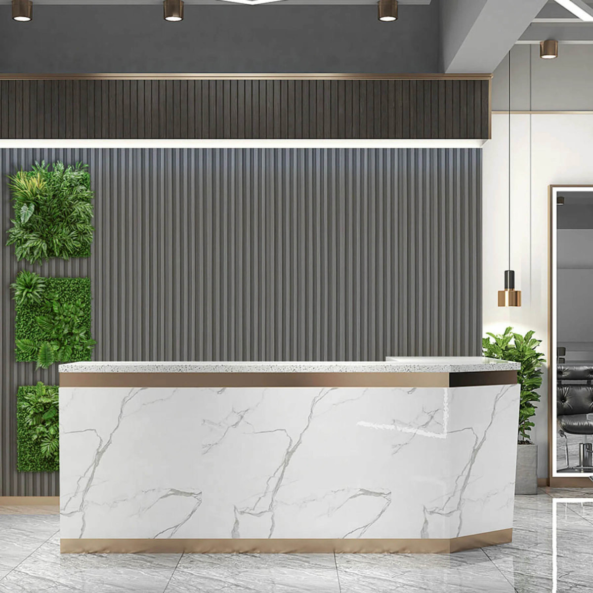 Рейка декоративна WPC стінова 3000x160x23мм Олов'яний SW-00001530