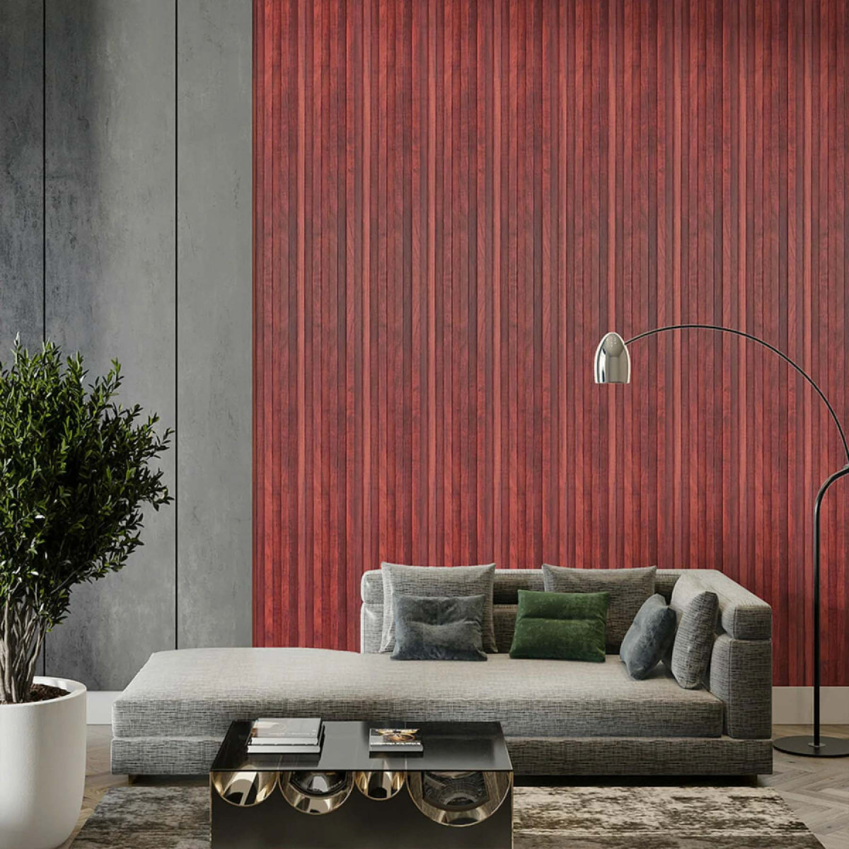 Рейка декоративна WPC стінова 3000x160x23мм Махагон SW-00001531-