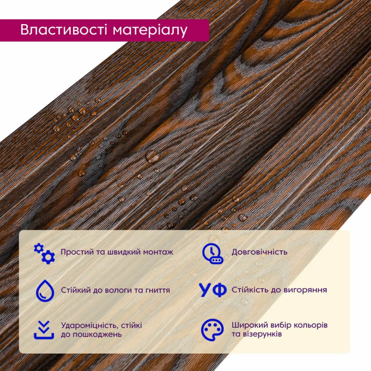 Рейка декоративна WPC стінова 200x27x2900мм SW-00003002 Коньячний Дуб