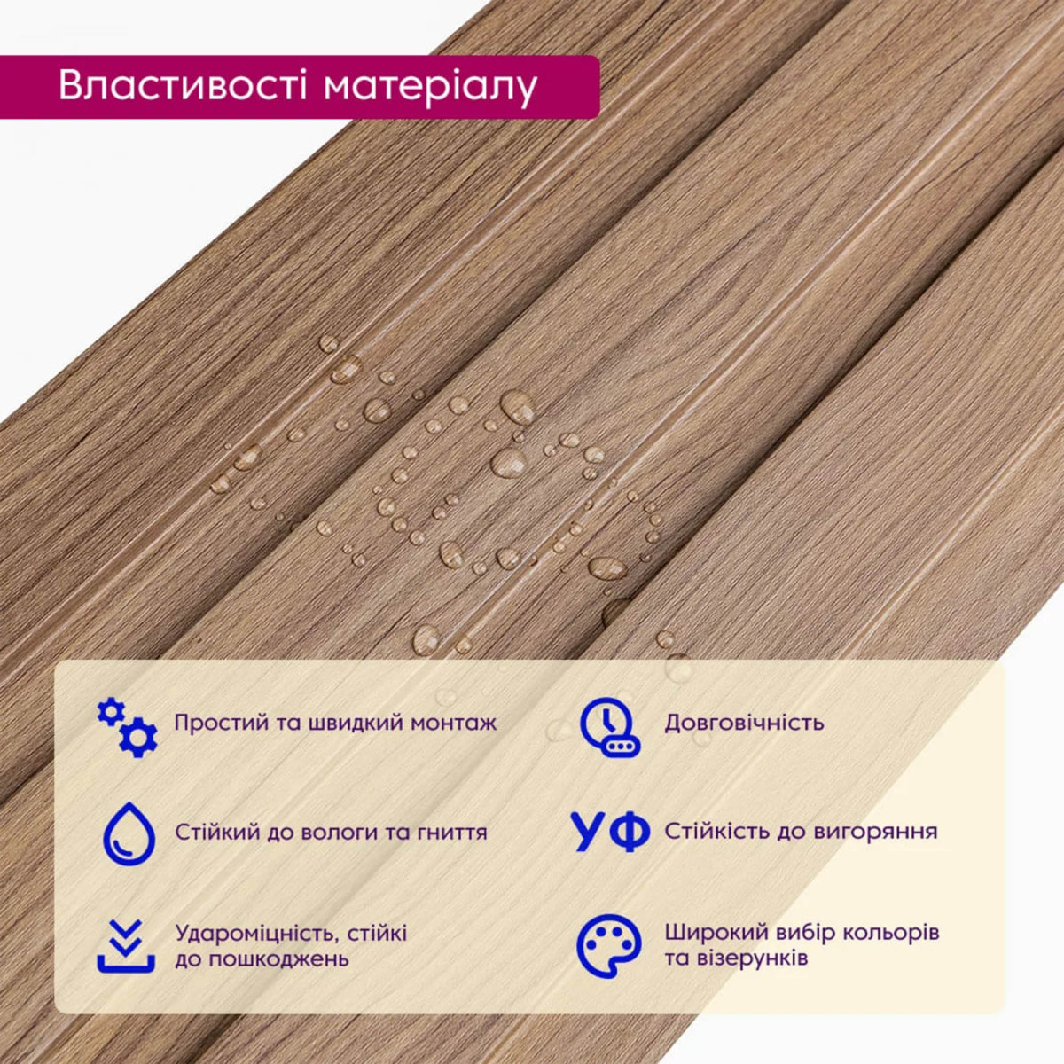 Рейка декоративна WPC стінова 2900x200x11мм SW-00003007 Карамельний Дуб