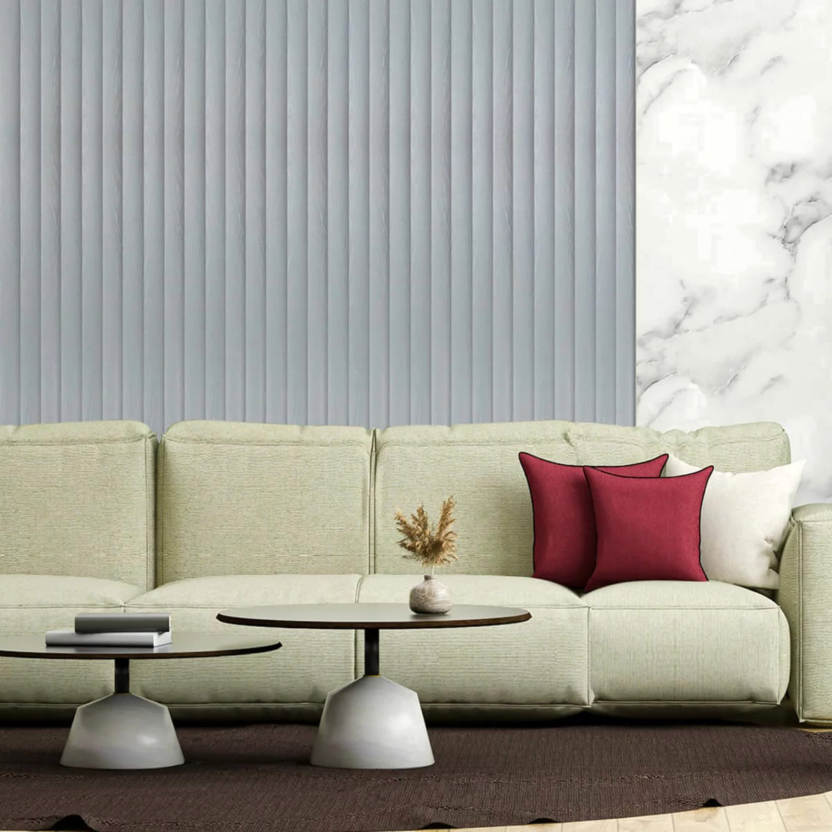 Рейка декоративна WPC стінова 205x14x2900мм SW-00003015 Срібляста