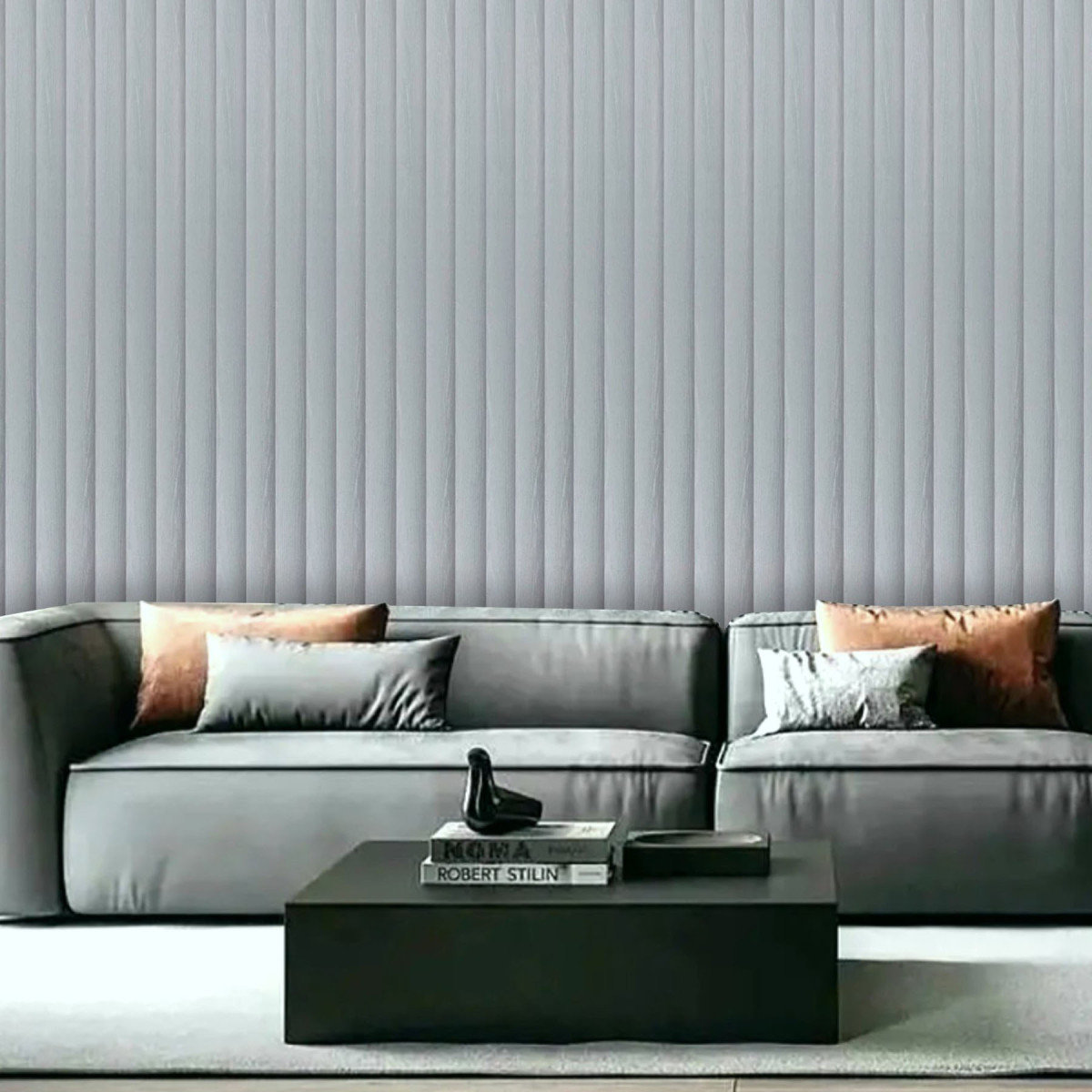 Рейка декоративна WPC стінова 205x14x2900мм SW-00003015 Срібляста