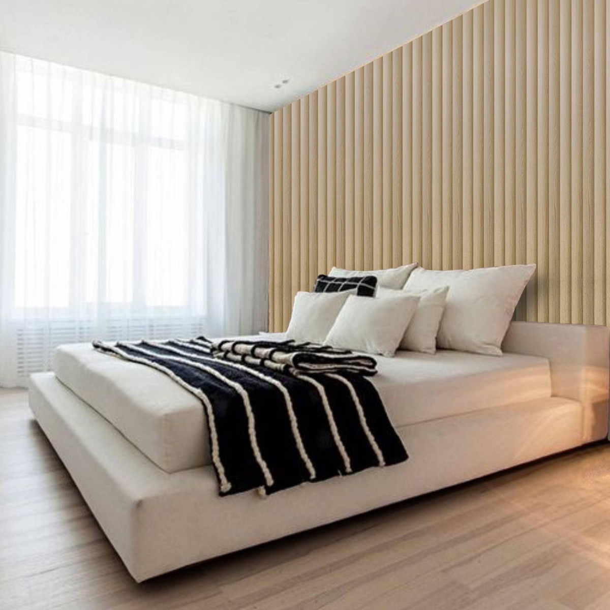 Рейка декоративна WPC стінова 205x14x2900мм SW-00003019 Пісочний Бук