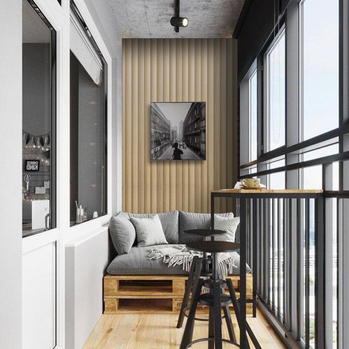 Рейка декоративна WPC стінова 205x14x2900мм SW-00003019 Пісочний Бук