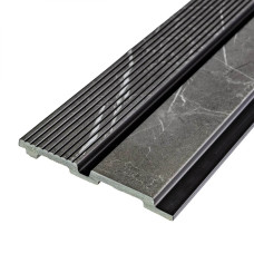 Декоративна рейка для стін PS 2900х120х12мм Сірий мармур SW-00001751