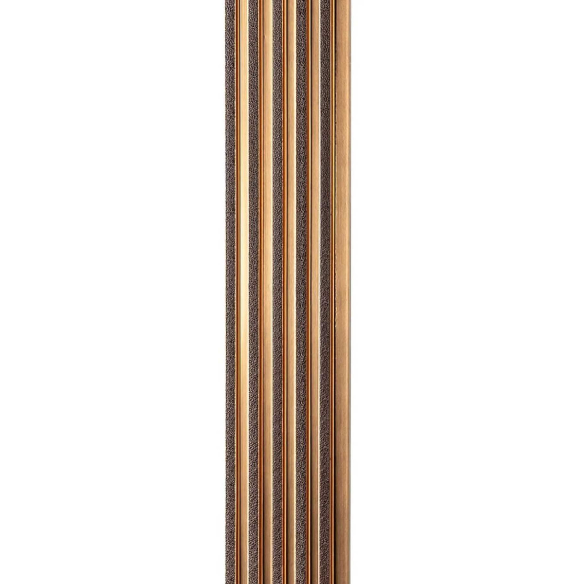 Рейка декоративна PS під коричневу шкіру з бронзою 2900х120х12 мм SW-00002135