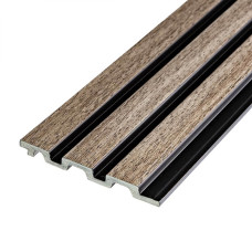 Декоративна рейка PS Сіро-коричнева 2900х120х12мм SW-00001744