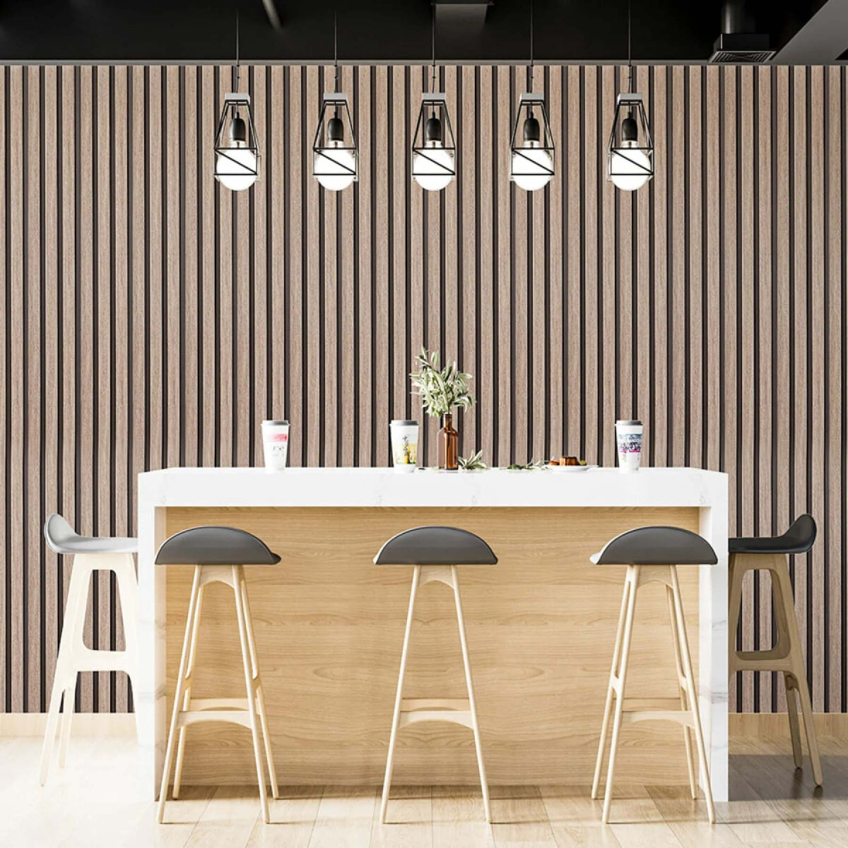 Декоративна рейка PS Сіро-коричнева 2900х120х12мм SW-00001744